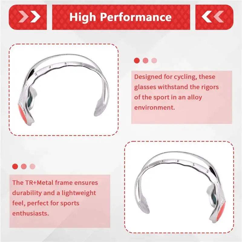  Retractable Cycling Sunglasses UV400 Shield Metal Frame -  ToylandEU™