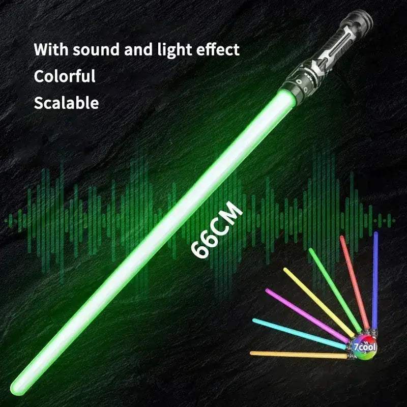 Retractable Lightsaber Toy With Flashing Color Laser Sword - ToylandEU
