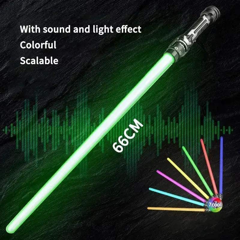 Retractable Lightsaber Toy With Flashing Color Laser Sword - ToylandEU