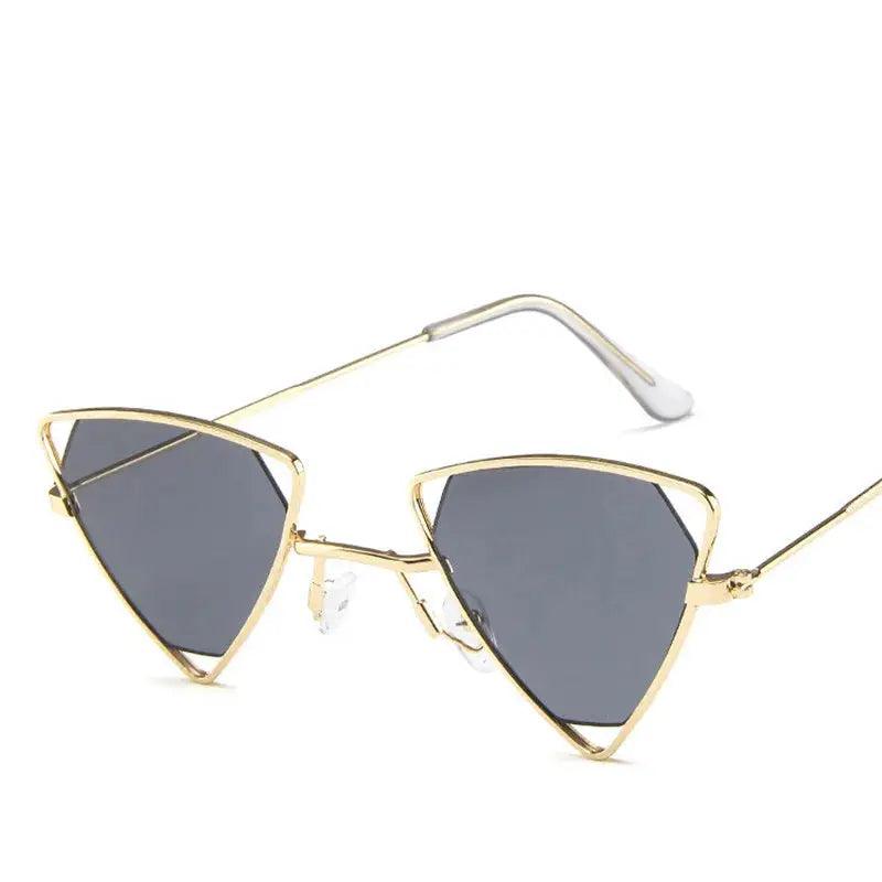  Retro Alloy Triangle Sunglasses Gradient Lenses Trendy -  ToylandEU™