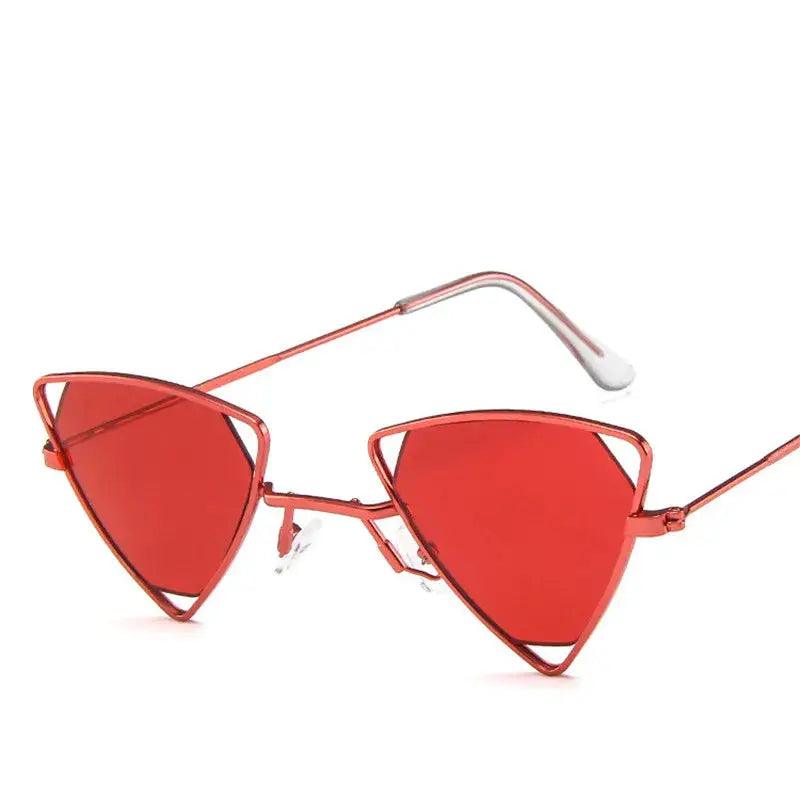  Retro Alloy Triangle Sunglasses Gradient Lenses Trendy -  ToylandEU™
