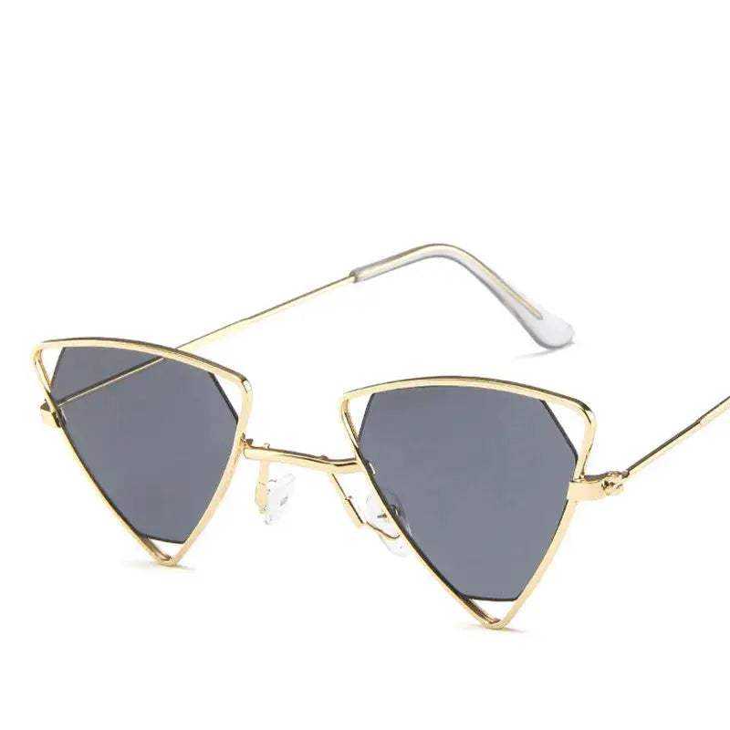 Retro Alloy Triangle Sunglasses Gradient Lenses Trendy -  ToylandEU™