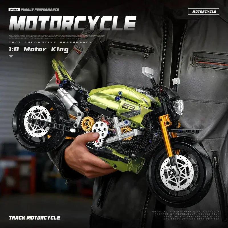  Retro Cafe Racer Motorcycle Building Blocks Set Lego -  ToylandEU™