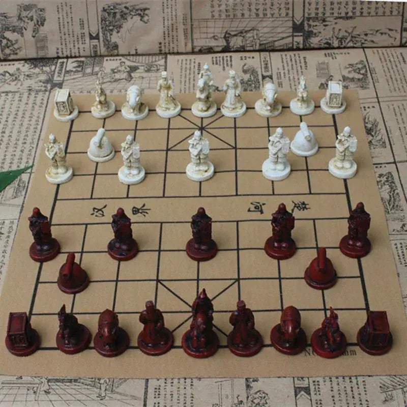 Retro Chinese Chess Set With Premium Durable Resin Pieces - ToylandEU