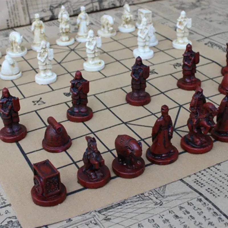 Retro Chinese Chess Set With Premium Durable Resin Pieces - ToylandEU