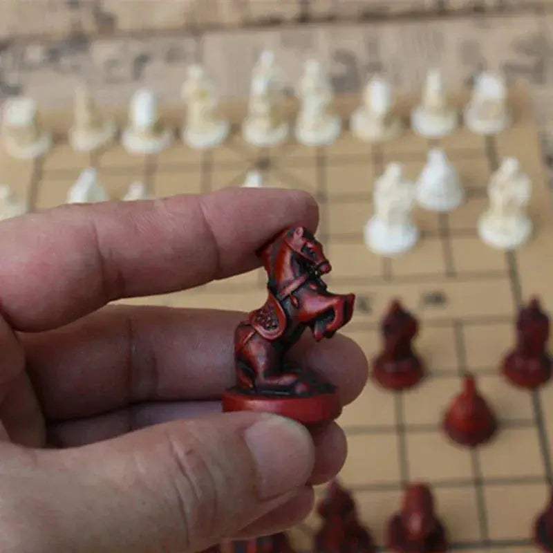 Retro Chinese Chess Set With Premium Durable Resin Pieces - ToylandEU