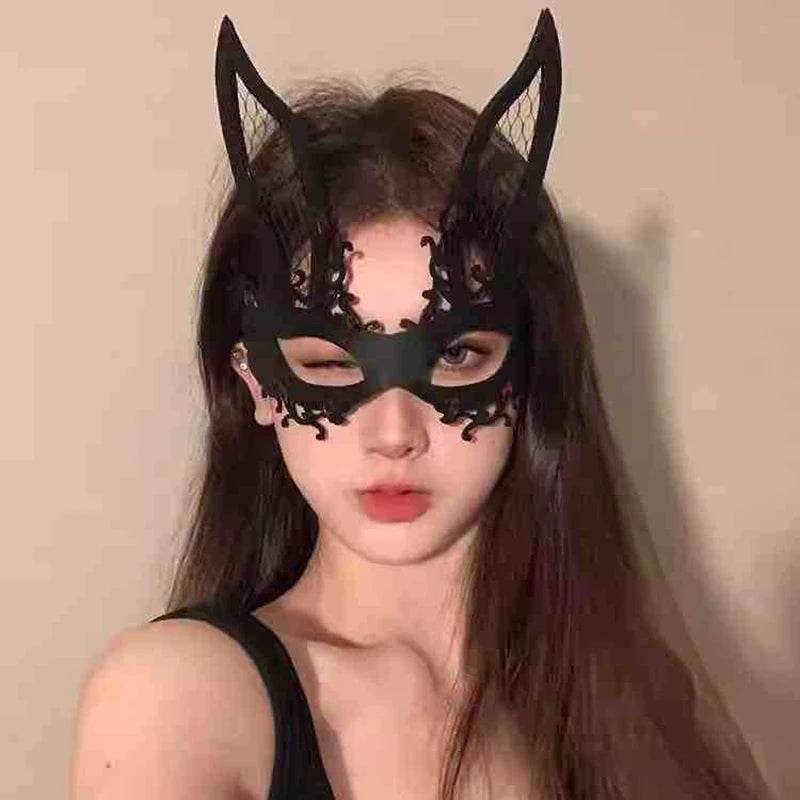 Retro Half Face Mask Lace Gothic Flower Delicate For Women - ToylandEU