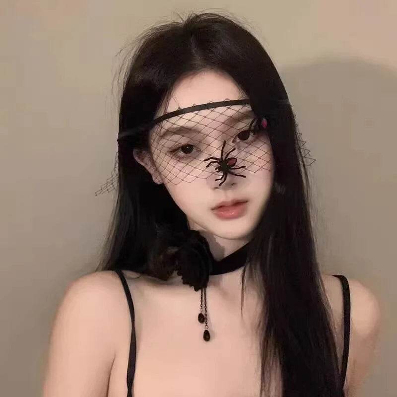 Retro Half Face Mask Lace Gothic Flower Delicate For Women - ToylandEU