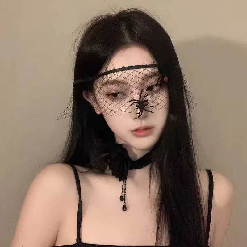 Retro Half Face Mask Lace Gothic Flower Delicate For Women - ToylandEU