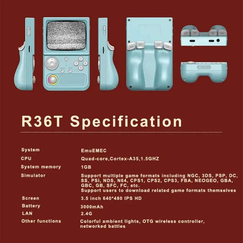  Retro Handheld Console 3 5 IPS Display Long Battery -  ToylandEU™