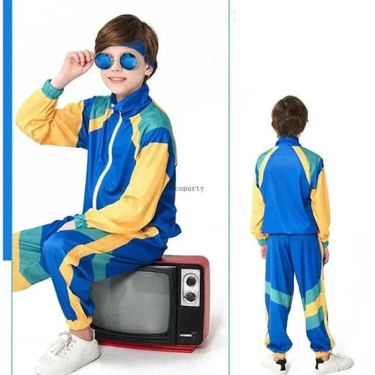  Retro Kids' Blue Disco Tracksuit - Perfect for 80s Parties & Cosplay -  ToylandEU™