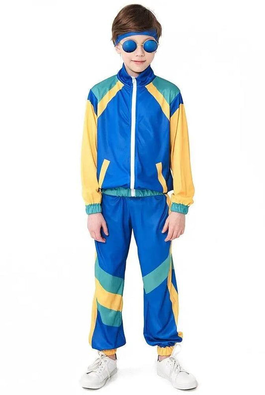 Retro Kids' Blue Disco Tracksuit - Perfect for 80s Parties & Cosplay - ToylandEU