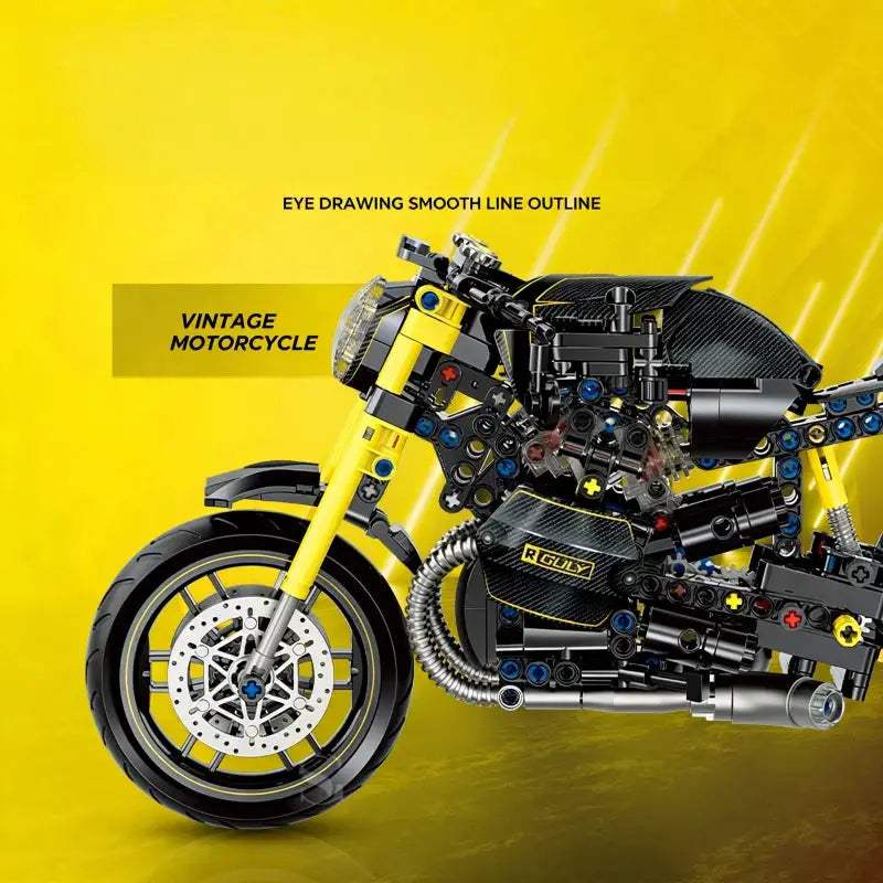  Retro Motorcycle Building Bricks Premium Realistic -  ToylandEU™