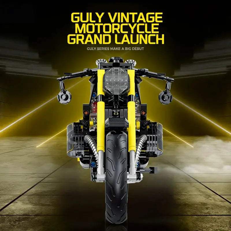  Retro Motorcycle Building Bricks Premium Realistic -  ToylandEU™
