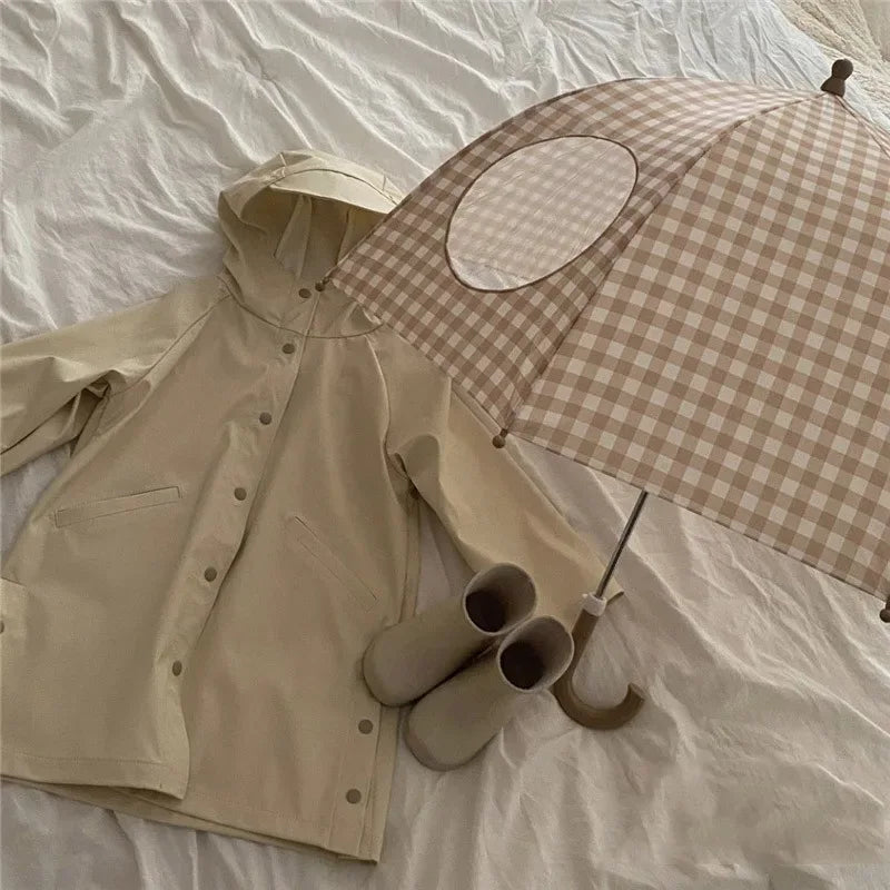 Retro Plaid Children's Umbrella For Cute Street Photos - ToylandEU