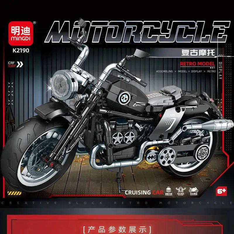  Retro Racing Motorcycle Building Blocks Compatible With Lego -  ToylandEU™