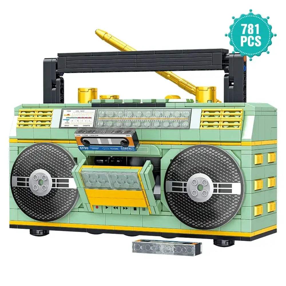 Retro Radio Building Blocks Set Vintage Music Display Kit - ToylandEU