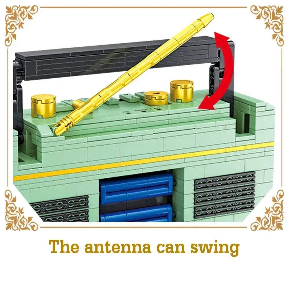 Retro Radio Building Blocks Set Vintage Music Display Kit - ToylandEU