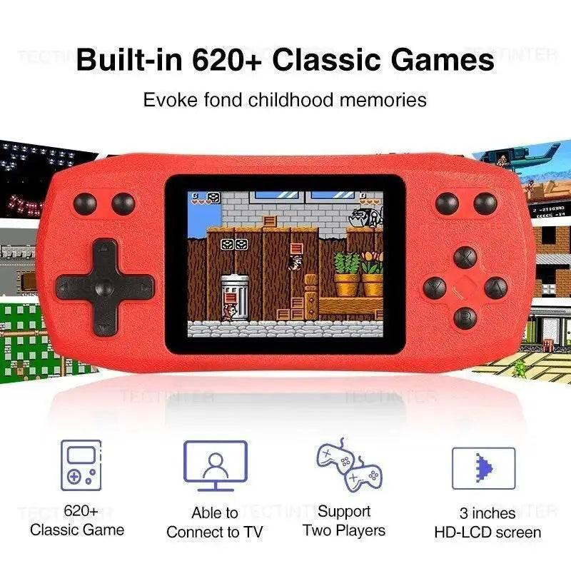  Retro Video Game Console Built in 620 Classic Games Portable Handheld Game Player Rechargeable Console AV Output -  ToylandEU™