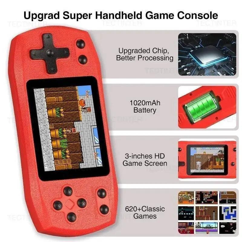 Retro Video Game Console Built in 620 Classic Games Portable Handheld Game Player Rechargeable Console AV Output -  ToylandEU™
