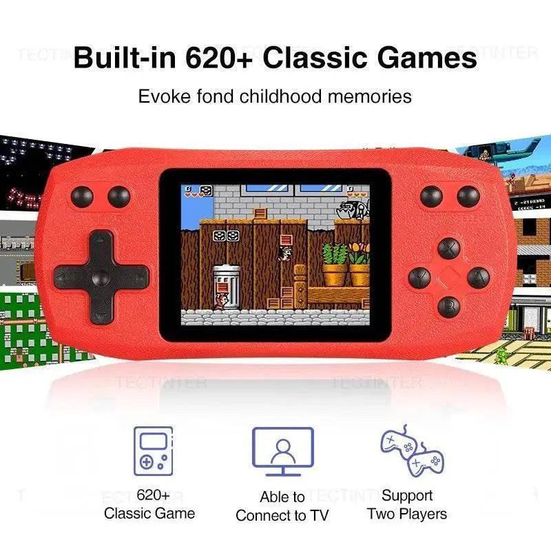  Retro Video Game Console Built in 620 Classic Games Portable Handheld Game Player Rechargeable Console AV Output -  ToylandEU™