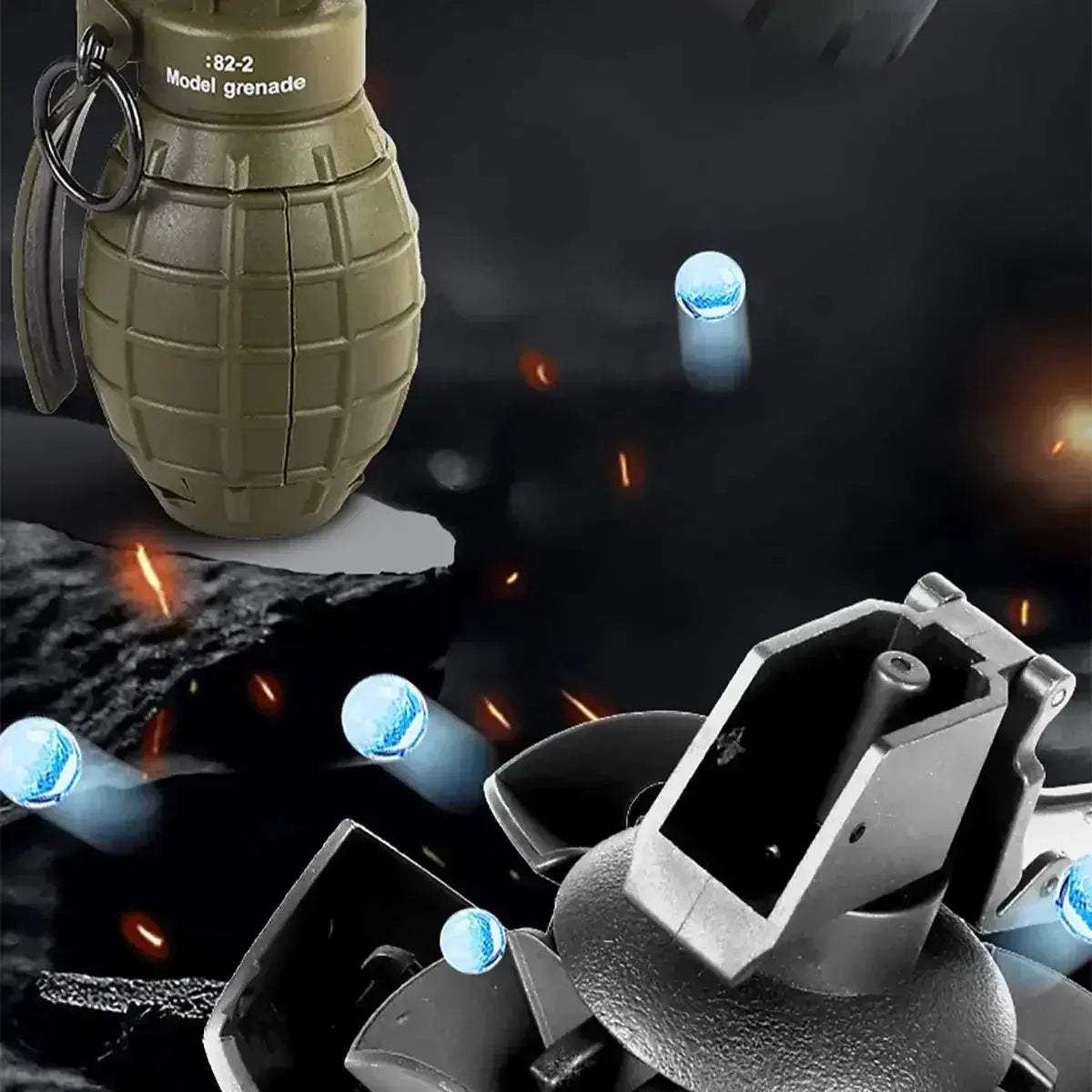 Reusable Airsoft Grenade Set With Smoke Effects And Variety - ToylandEU