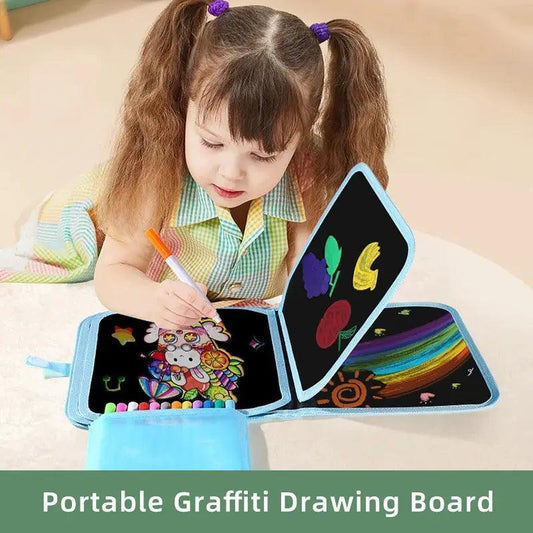  Reusable Kids Blackboard Book With 12 Color Pens -  ToylandEU™