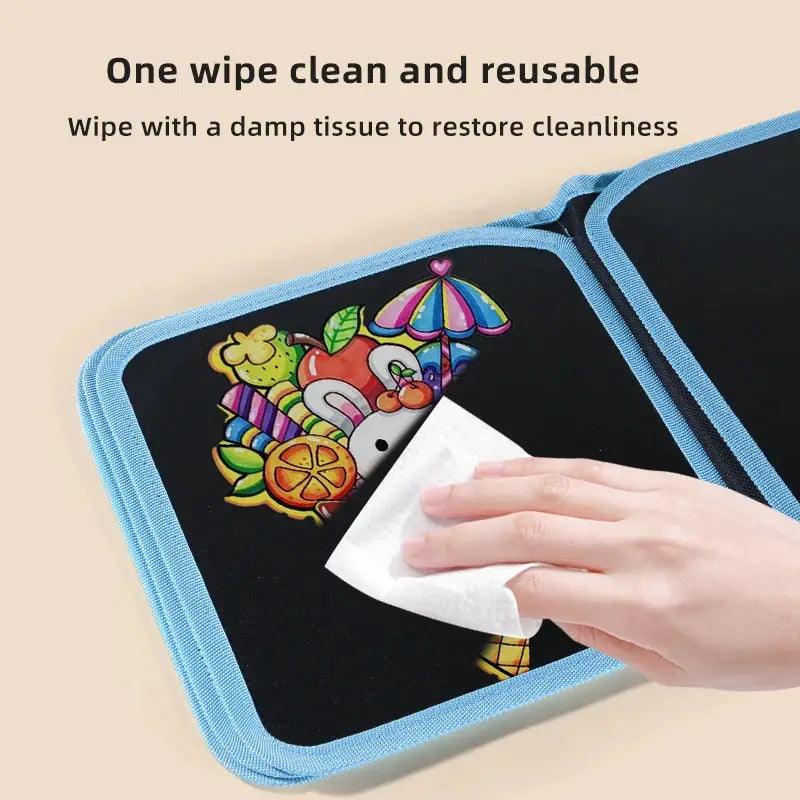  Reusable Kids Blackboard Book With 12 Color Pens -  ToylandEU™
