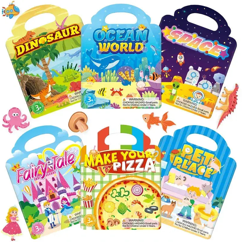 Reusable Sticker Books For Kids Ocean Animals Set Portable - ToylandEU