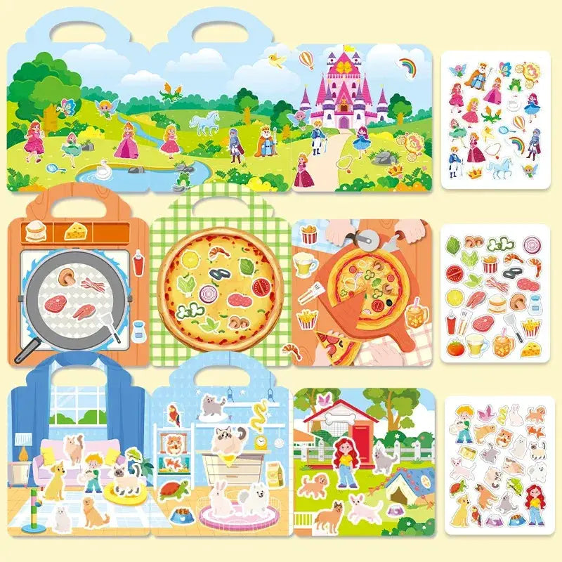 Reusable Sticker Books For Kids Ocean Animals Set Portable - ToylandEU