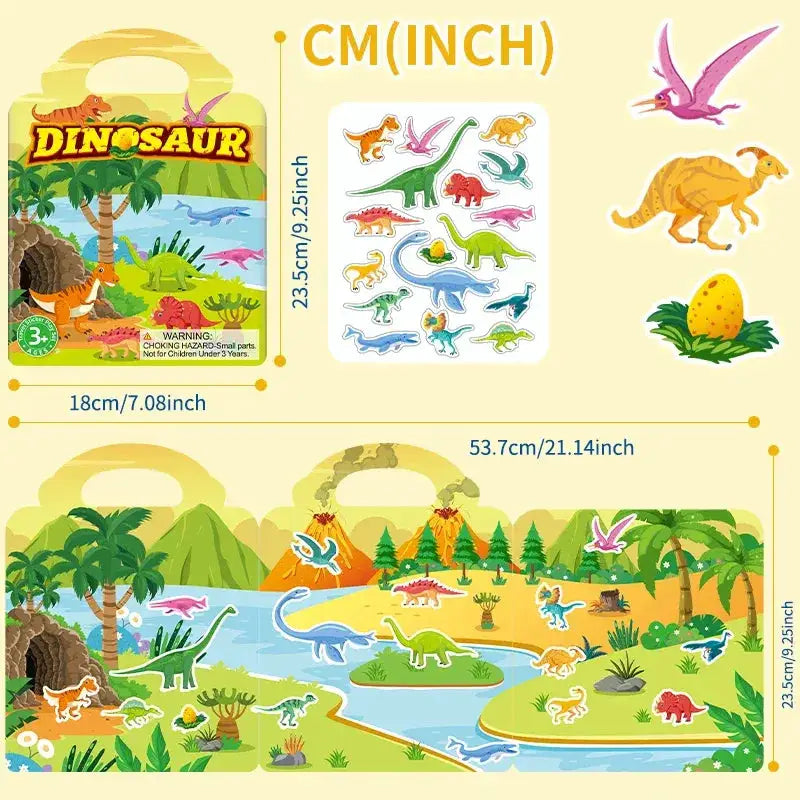 Reusable Sticker Books For Kids Ocean Animals Set Portable - ToylandEU