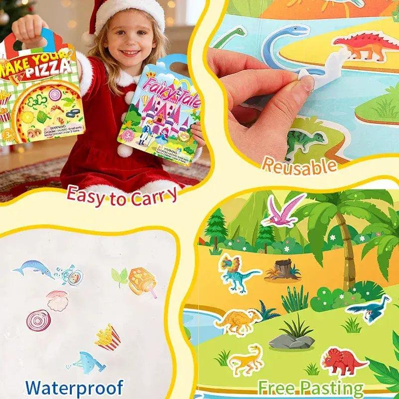  Reusable Sticker Books For Kids Portable Ocean Animals -  ToylandEU™