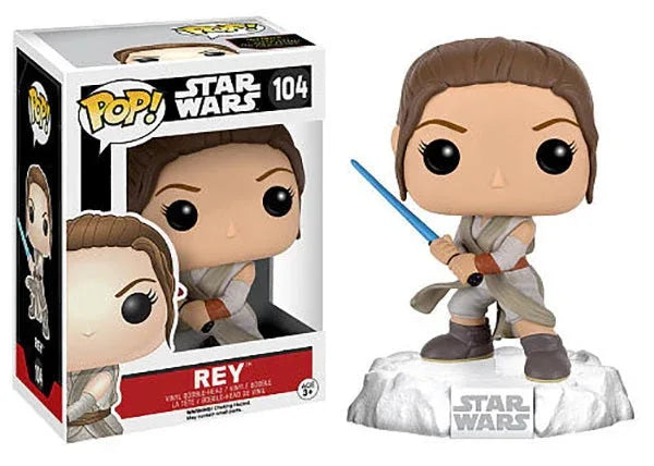 Funko Pop Rey Lightsaber Figure Near Mint PopShield Protected - ToylandEU