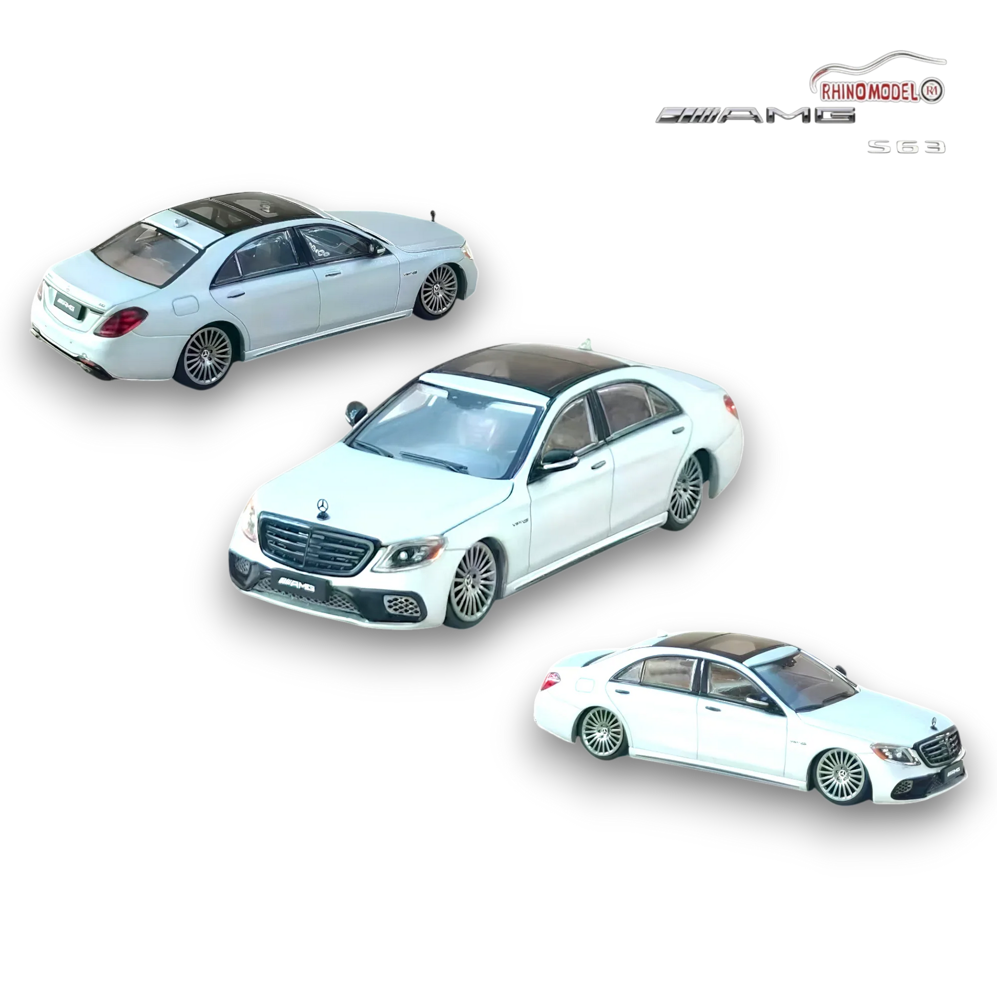 Rhino Model AMG S63 S Class W222 Matte Silver 1:64 - ToylandEU