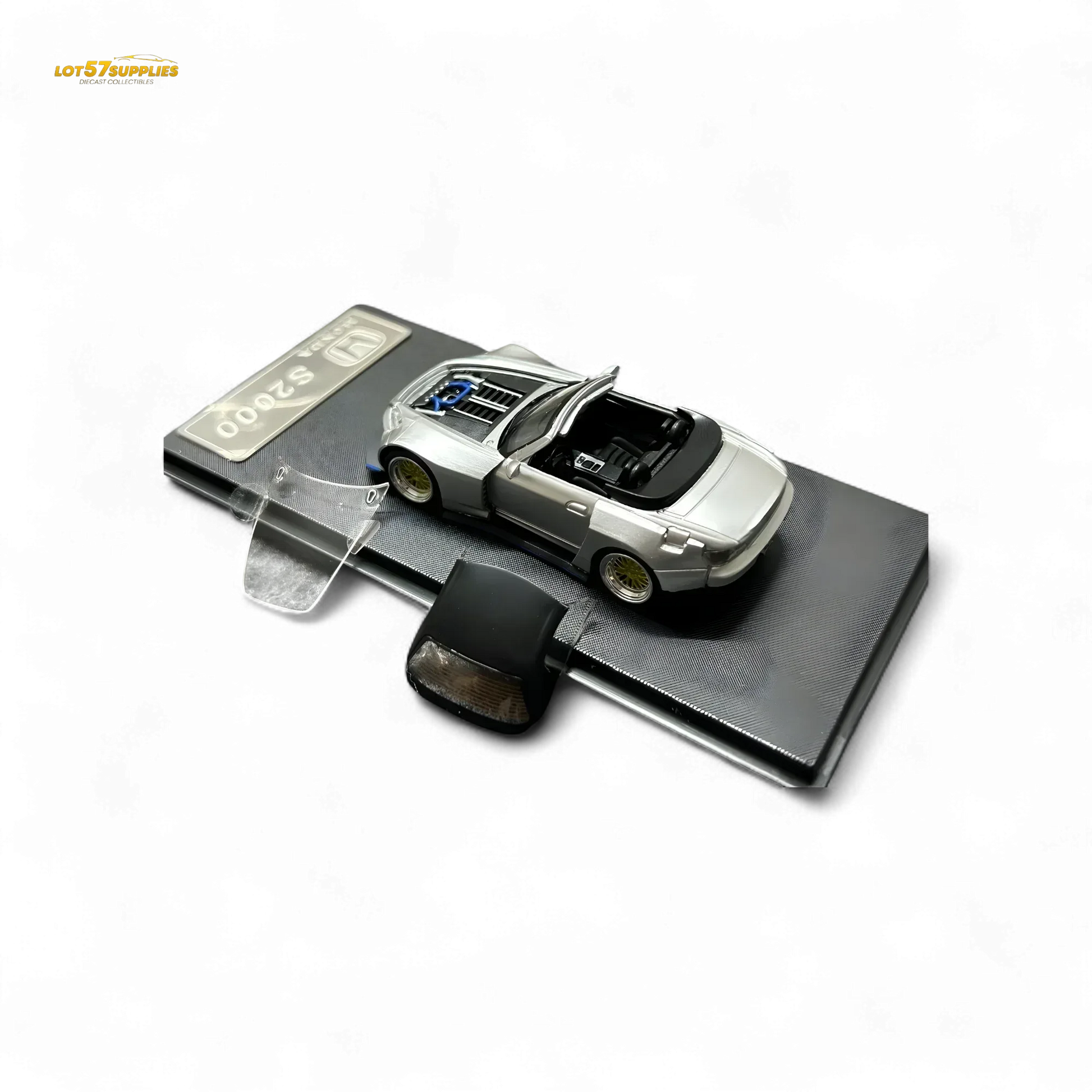 Rhino Model RM 1:64 Honda S2000 Wide-Body Roadster Silver - ToylandEU
