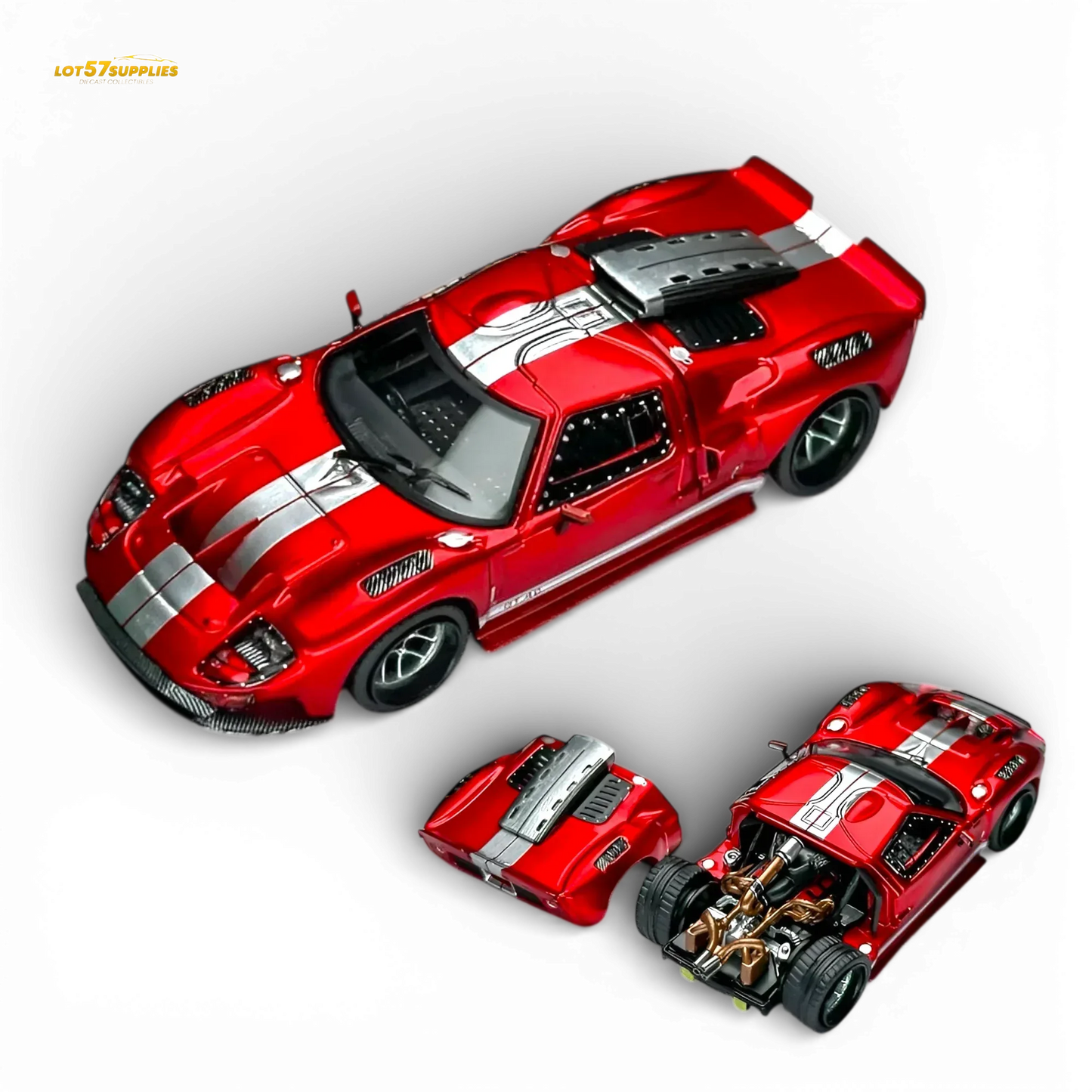 Rhino Model RM Ford GT40 Transparent Red 1:64 - ToylandEU