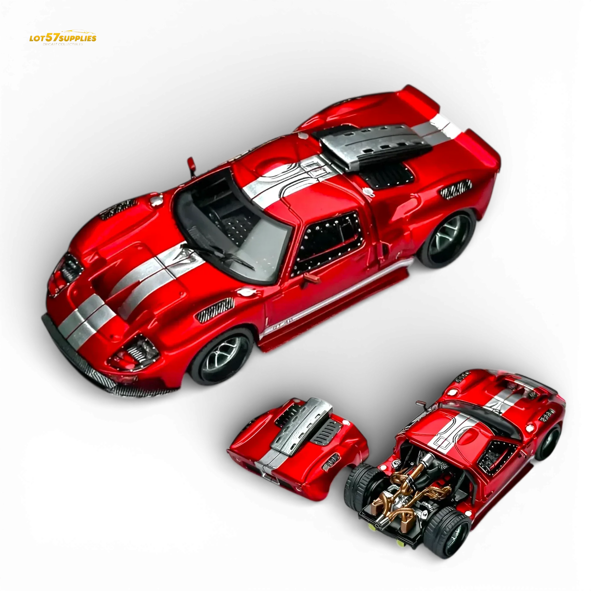 Rhino Model RM Ford GT40 Transparent Red 1:64 - ToylandEU