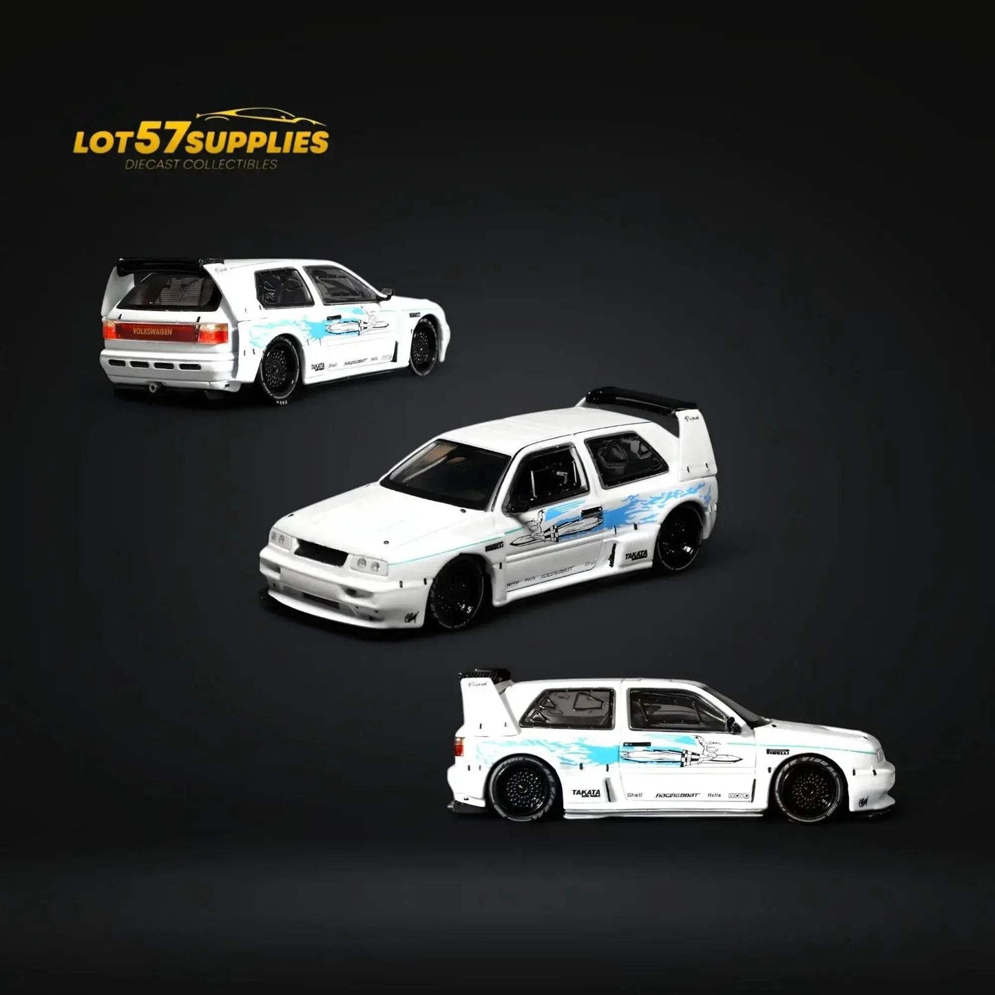Rhino Model VW Golf Mk3 Concept - White Fast & Furious Livery 1:64 - ToylandEU