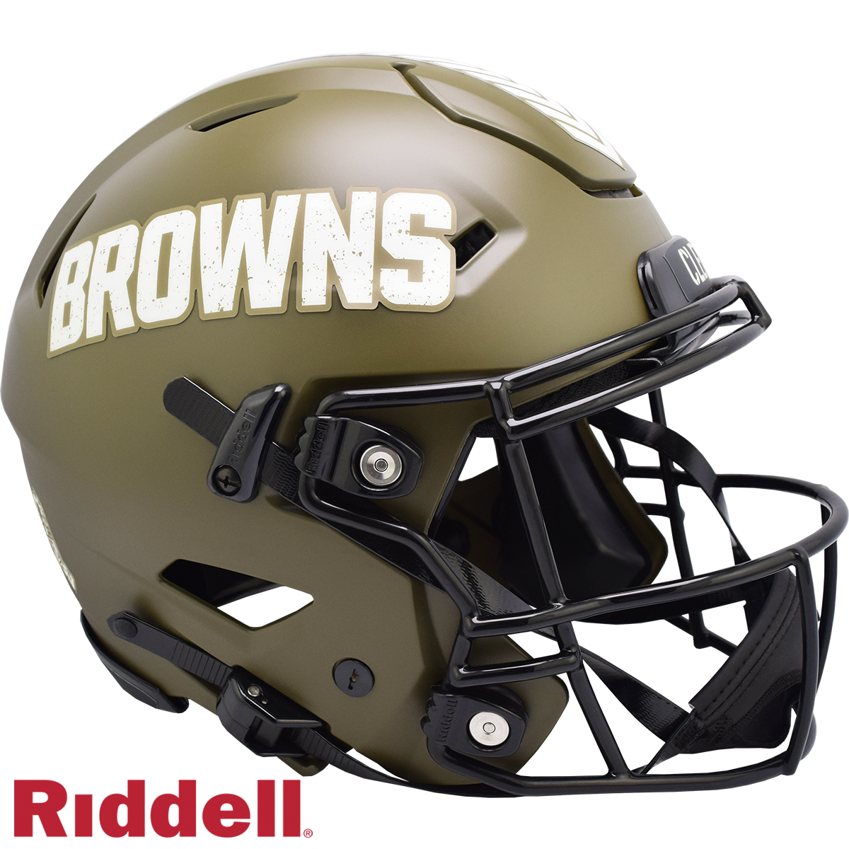 Cleveland Browns Helmet Riddell Authentic Full Size SpeedFlex Style Salute To Service 2022