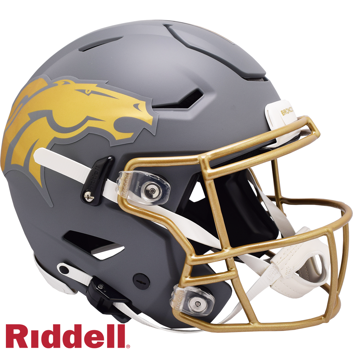 Denver Broncos Helmet Riddell Authentic Full Size SpeedFlex Style Slate Alternate