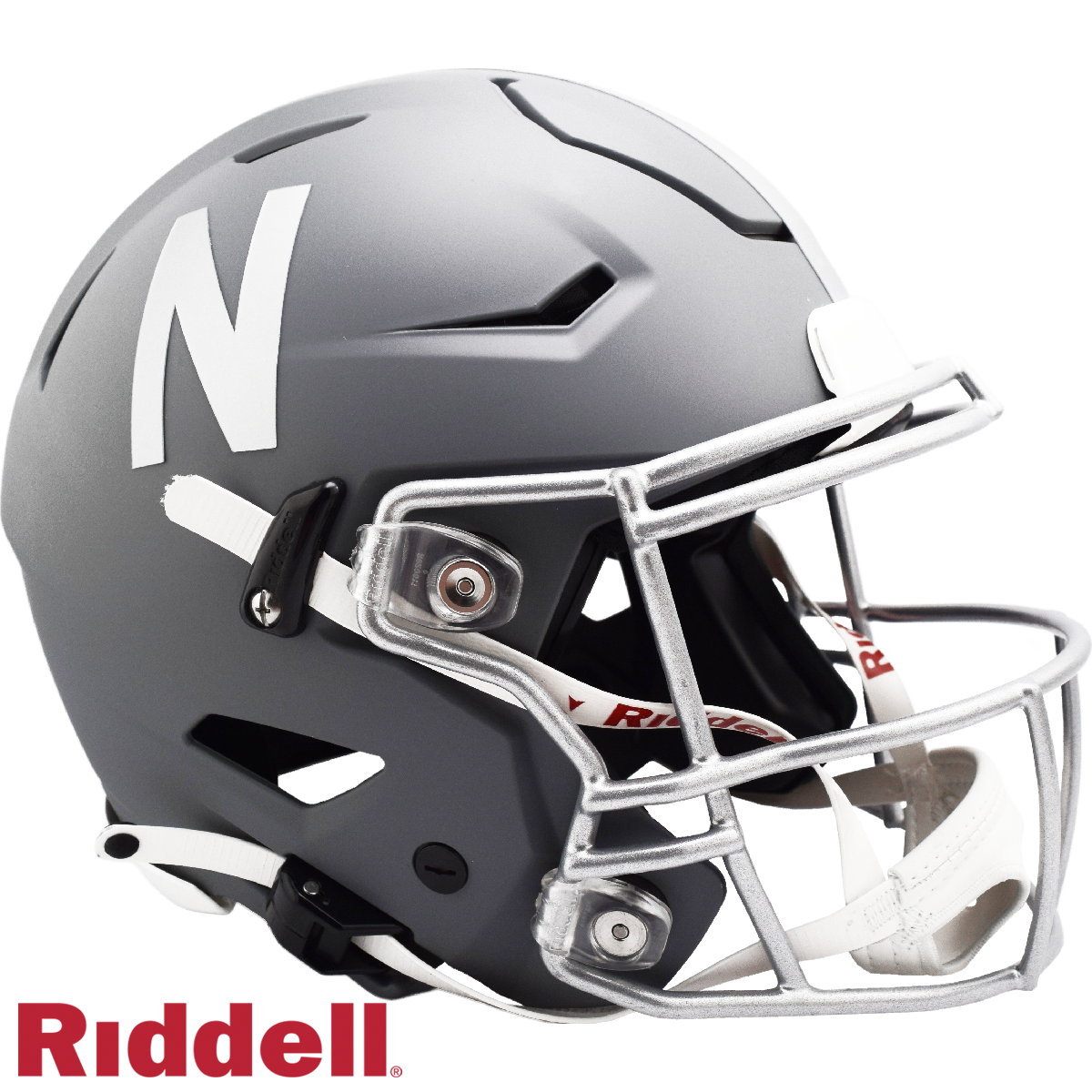 Nebraska Cornhuskers Helmet Riddell Authentic Full Size SpeedFlex Style Slate Alternate