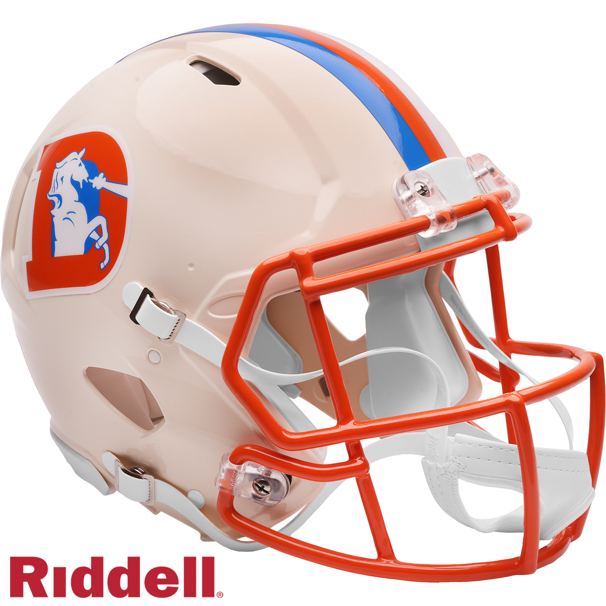 Denver Broncos Helmet Riddell Authentic Full Size Speed Style Retro Collection