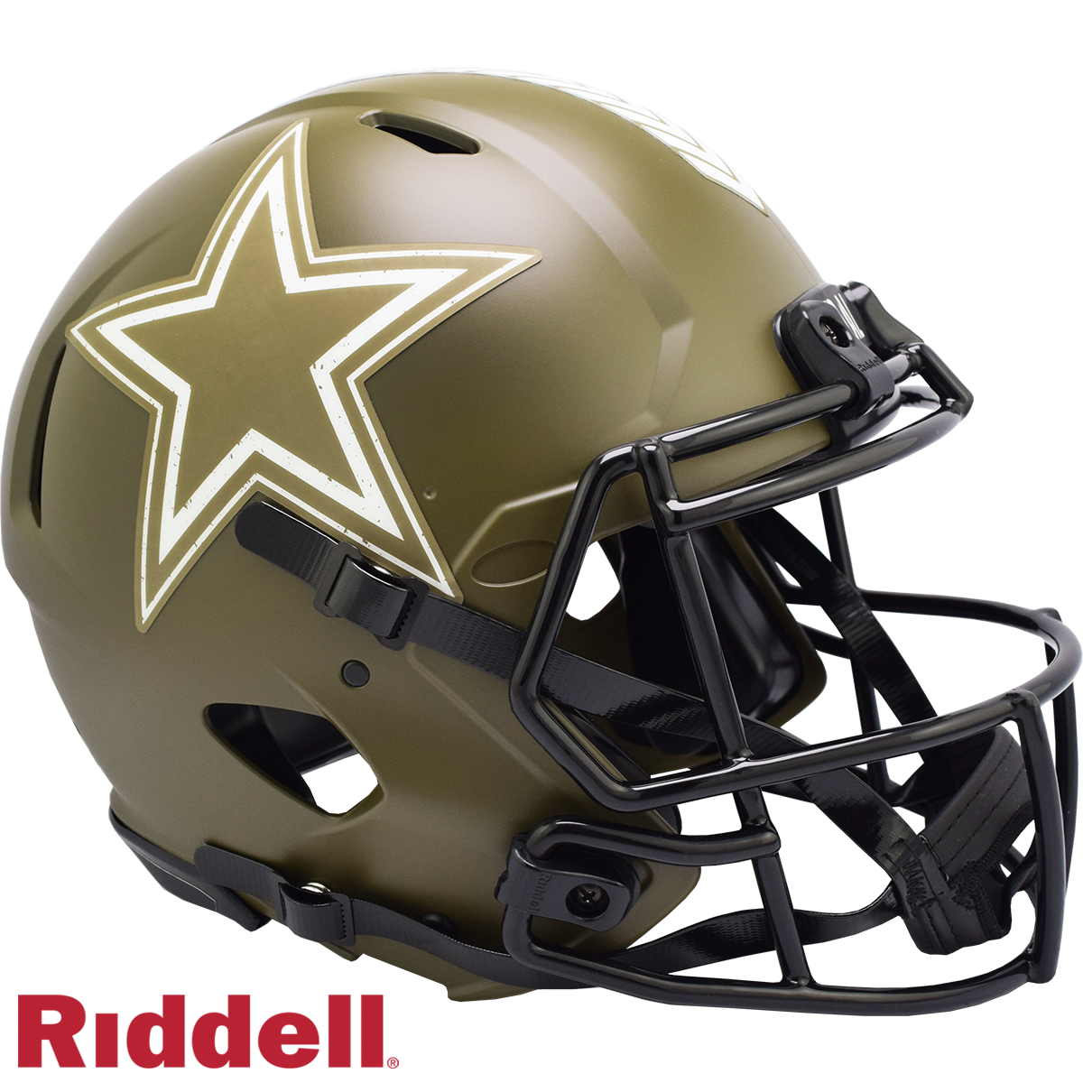 Dallas Cowboys Helmet Riddell Authentic Full Size Speed Style Salute To Service 2022
