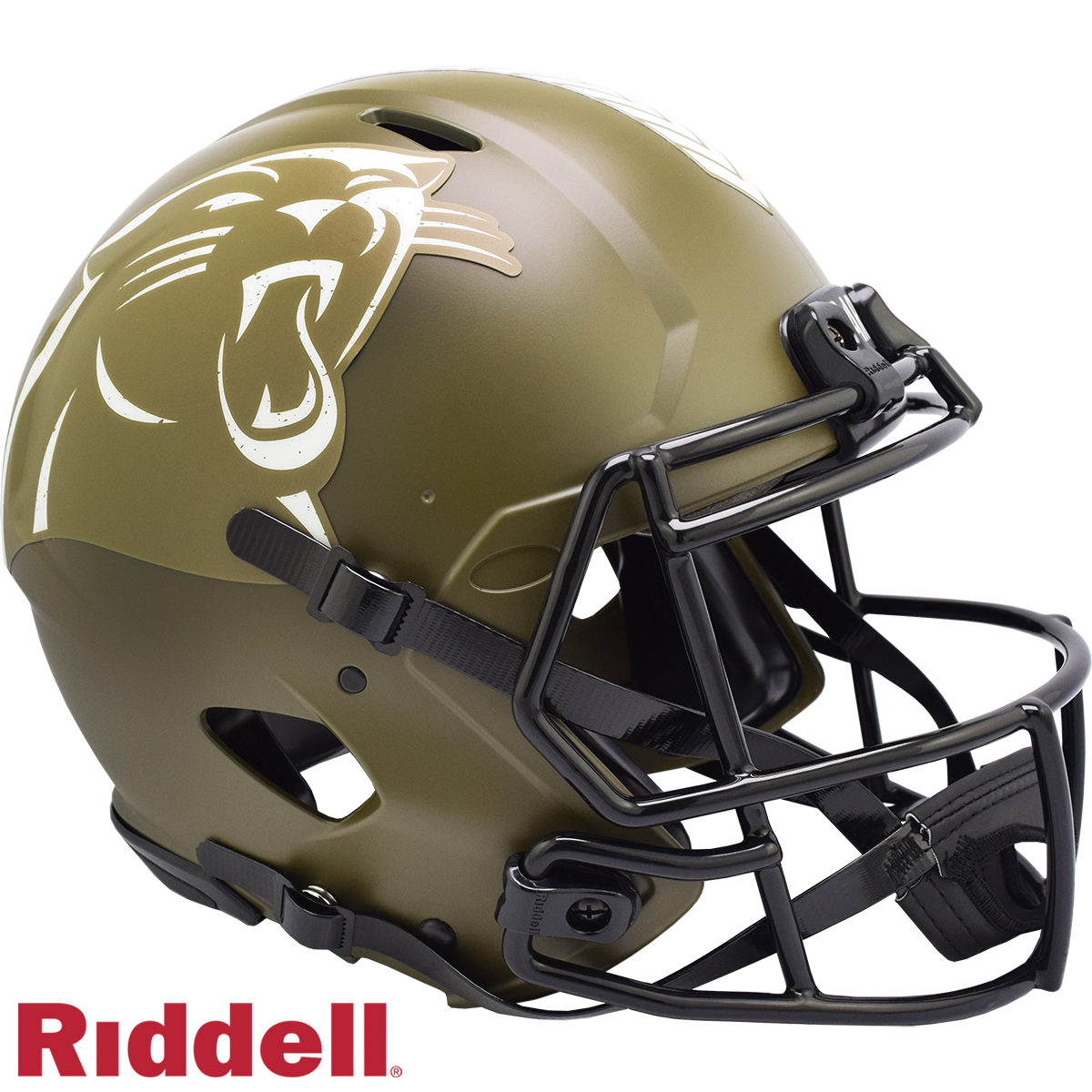 Carolina Panthers Helmet Riddell Authentic Full Size Speed Style Salute To Service 2022