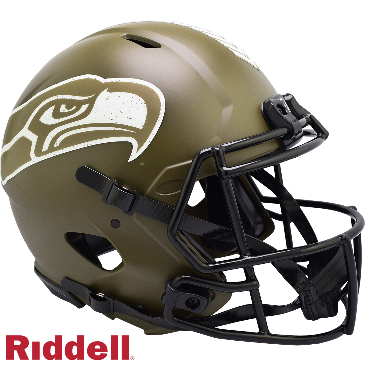 Seattle Seahawks Helmet Riddell Authentic Full Size Speed Style Salute To Service 2022