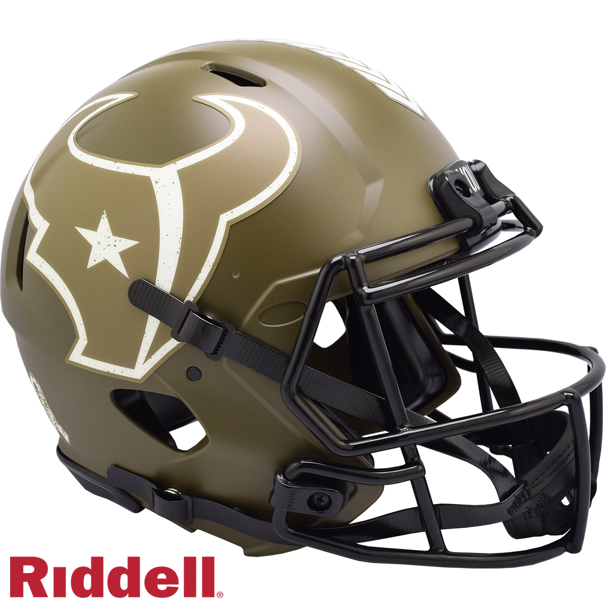 Houston Texans Helmet Riddell Authentic Full Size Speed Style Salute To Service 2022