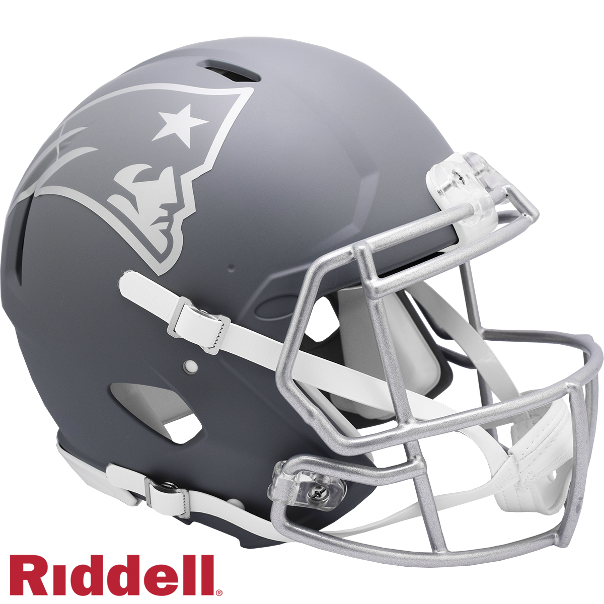 New England Patriots Helmet Riddell Authentic Full Size Speed Style Slate Alternate