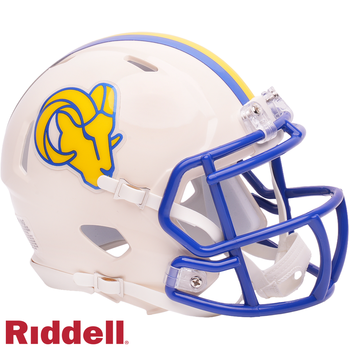 Los Angeles Rams Helmet Riddell Replica Full Size Speed Style Retro Collection