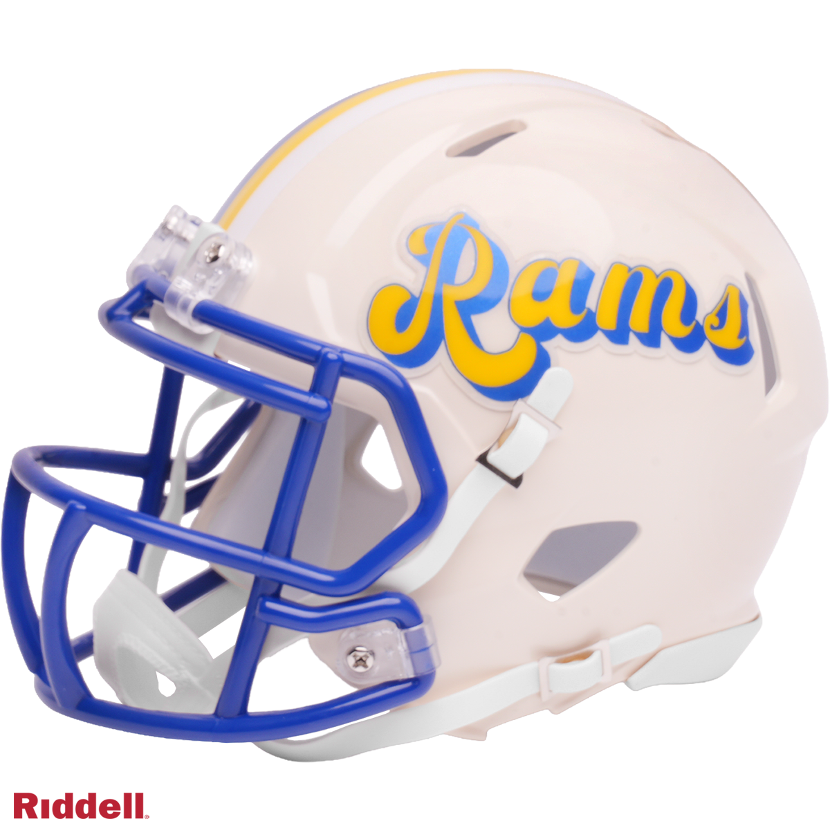 Los Angeles Rams Helmet Riddell Replica Full Size Speed Style Retro Collection