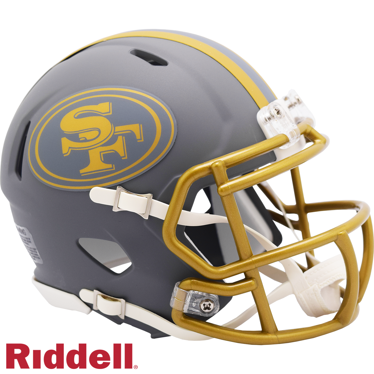 San Francisco 49ers Helmet Riddell Replica Mini Speed Style Slate Alternate